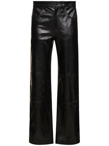 Pantalon Ample En Cuir Embossé - MARINE SERRE - Modalova