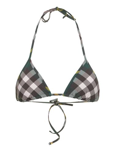 Haut De Bikini Triangle En Lycra À Carreaux - BURBERRY - Modalova