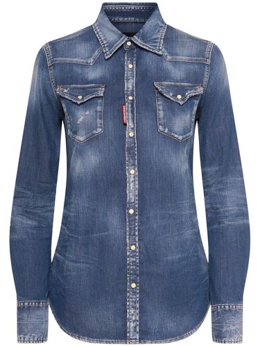 Chemise Western En Denim Stretch - DSQUARED2 - Modalova