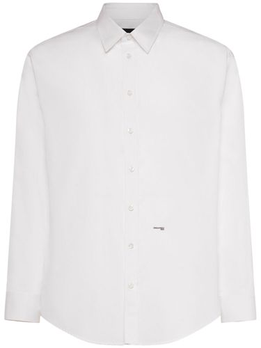 Chemise En Popeline De Coton À Logo - DSQUARED2 - Modalova