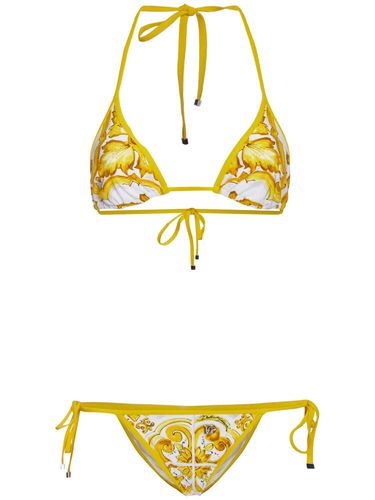 Bikini Imprimé Maiolica - DOLCE & GABBANA - Modalova