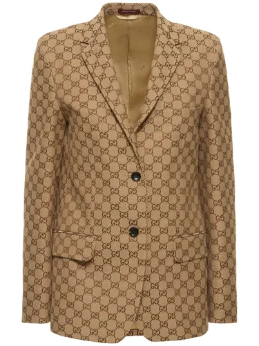 Blazer En Toile Gg - GUCCI - Modalova