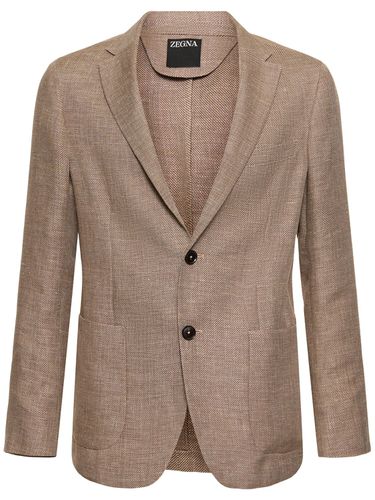 Blazer En Lin Et Coton À Boutonnage Simple - ZEGNA - Modalova