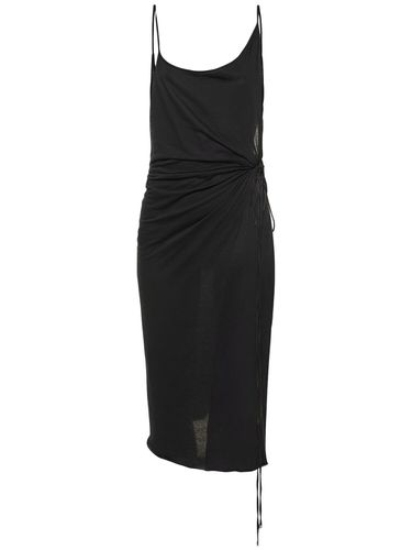 Robe Midi Fendue En Jersey De Coton - THE ATTICO - Modalova