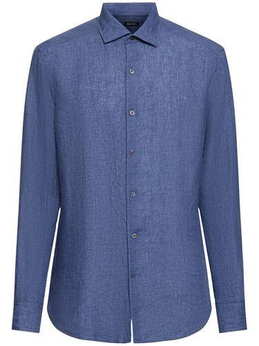 Chemise En Lin Pur À Manches Longues - ZEGNA - Modalova