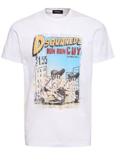 T-shirt En Coton Imprimé - DSQUARED2 - Modalova