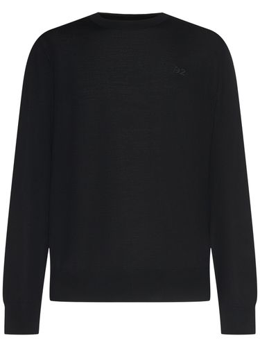 Pull-over En Laine À Monogramme À Col Ras-du-cou - DSQUARED2 - Modalova