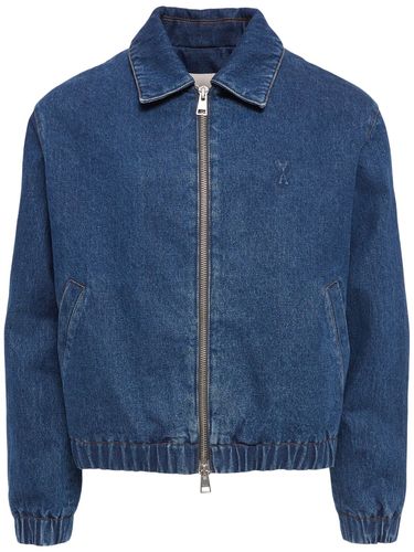 Veste Zippée En Denim Adc - AMI PARIS - Modalova