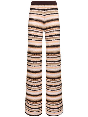 Pantalon Évasé En Coton Mélangé À Rayures - MISSONI - Modalova