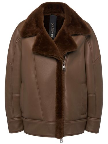 Manteau Zippé En Shearling - BLANCHA - Modalova