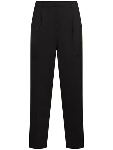 Pantalon Droit En Laine Mélangée - MSGM - Modalova