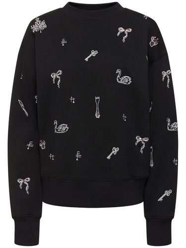 Sweat-shirt Embelli À Col Ras-du-cou - MSGM - Modalova