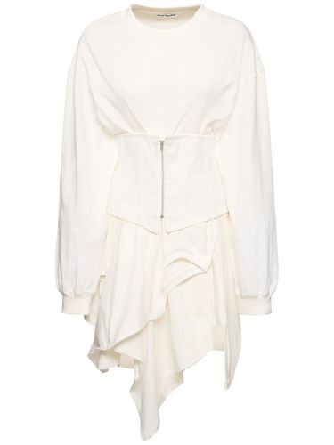 Robe Asymétrique En Coton Mélangé Détail Corset - ACNE STUDIOS - Modalova