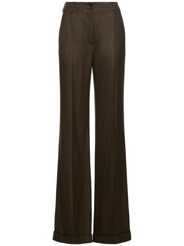 Pantalon Évasé En Sergé De Viscose - ALBERTA FERRETTI - Modalova