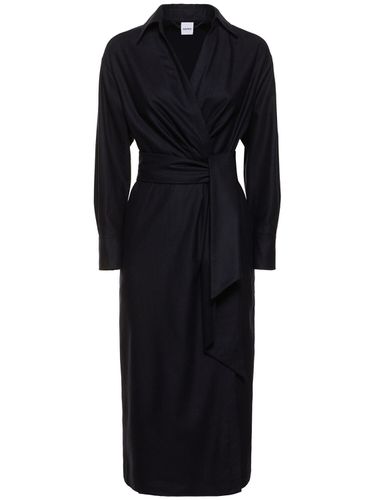 Robe Midi En Flanelle De Laine Mélangée - ASPESI - Modalova