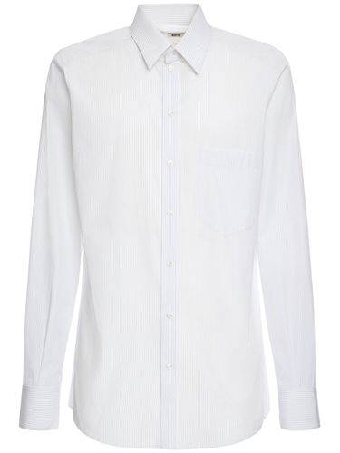 Chemise En Popeline De Coton À Rayures - DOLCE & GABBANA - Modalova