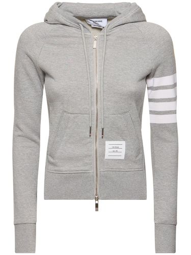 Sweat-shirt Zippé En Jersey De Coton Intarsia - THOM BROWNE - Modalova