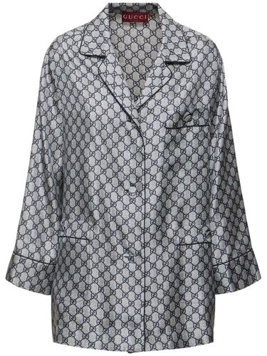 Chemise En Soie Gg Supreme - GUCCI - Modalova