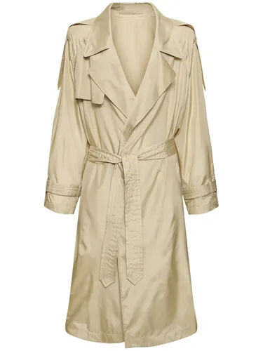 Trench-coat Oversize En Soie - BURBERRY - Modalova