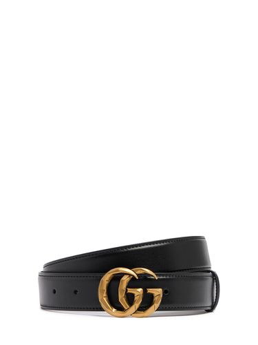 Ceinture En Cuir Gg Marmont 3 Cm - GUCCI - Modalova