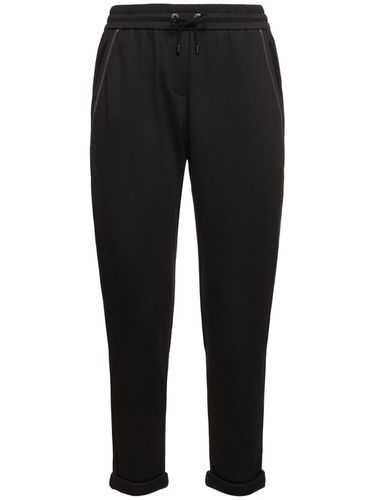 Pantalon De Survêtement En Jersey De Coton Mélangé - BRUNELLO CUCINELLI - Modalova