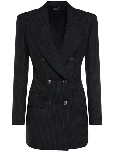 Blazer En Flanelle De Laine À Fines Rayures - TOM FORD - Modalova