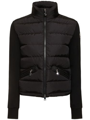 Sweat-shirt Zippé En Viscose Mélangée Rembourrée - MONCLER - Modalova