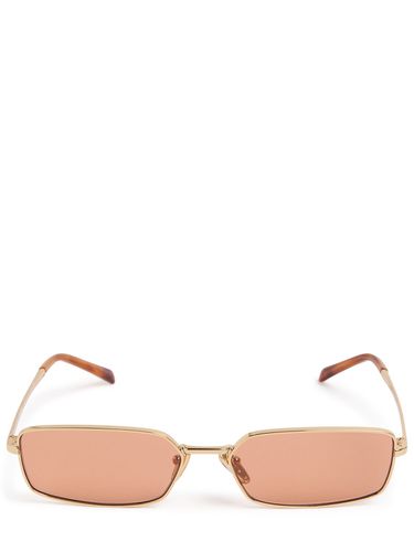 Lunettes De Soleil Carrées En Métal - PRADA - Modalova