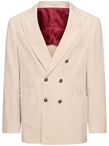 Blazer Déconstruit En Coton Et Cachemire - BRUNELLO CUCINELLI - Modalova