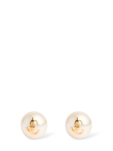 Clous D'oreilles En Fausses Perles Jc - JIMMY CHOO - Modalova