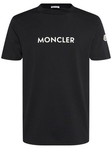 T-shirt En Jersey De Coton À Logo - MONCLER - Modalova