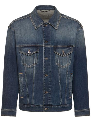 Veste En Denim Stretch Délavé - DOLCE & GABBANA - Modalova