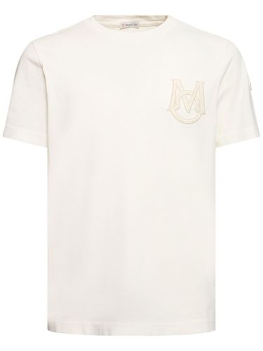 T-shirt En Jersey De Coton À Logo - MONCLER - Modalova