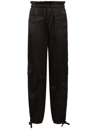 Pantalon En Satin Délavé Avec Poches - GANNI - Modalova