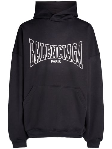 Sweat En Coton Imprimé À Capuche Icon - BALENCIAGA - Modalova