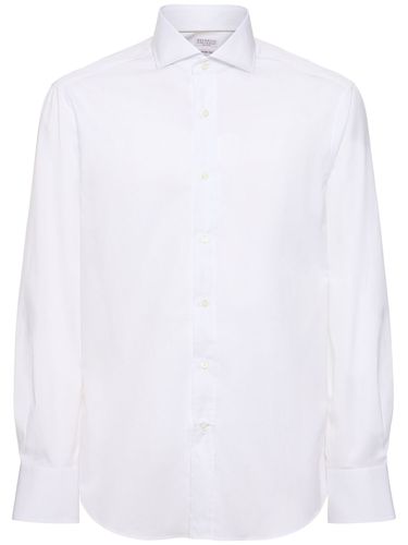 Chemise En Sergé De Coton - BRUNELLO CUCINELLI - Modalova