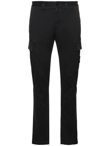 Pantalon Regular En Coton Stretch - STONE ISLAND - Modalova