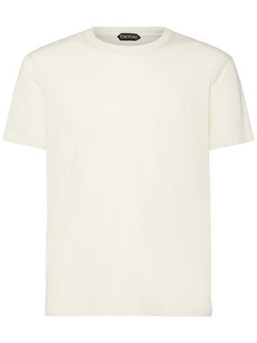 T-shirt En Coton Mélangé À Col Rond - TOM FORD - Modalova