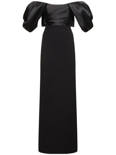 Robe Longue En Sergé Et Maille De Crêpe Sian - SOLACE LONDON - Modalova