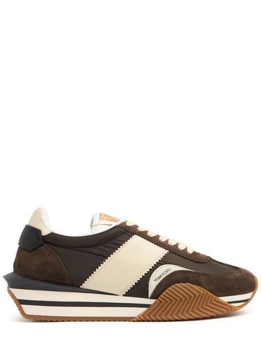 Sneakers Basses En Daim Et Textile Technique - TOM FORD - Modalova