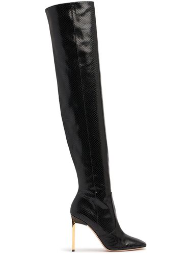 Bottes En Cuir Brillant Imprimé Python 105 Mm - TOM FORD - Modalova