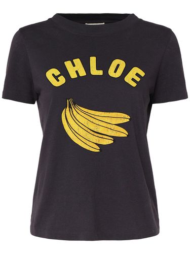 T-shirt En Jersey À Logo - CHLOÉ - Modalova