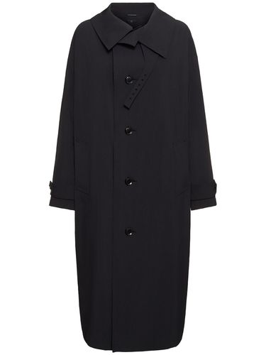 Manteau Long En Cuir Mat - YOHJI YAMAMOTO - Modalova