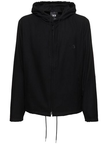 Sweat Zippé En Flanelle De Laine À Capuche - Y-3 - Modalova