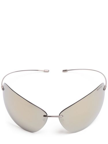 Lunettes De Soleil Ovales En Métal Mirage - BALENCIAGA - Modalova