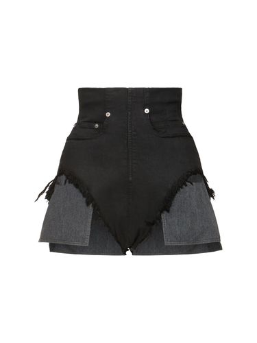 Short En Denim Déchiré - RICK OWENS DRKSHDW - Modalova