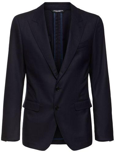 Blazer Déconstruit En Flanelle De Laine - DOLCE & GABBANA - Modalova