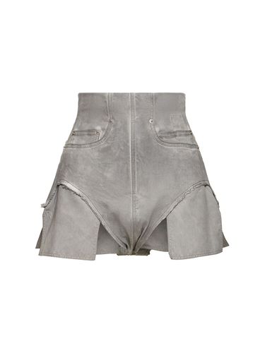 Short En Denim Déchiré - RICK OWENS DRKSHDW - Modalova