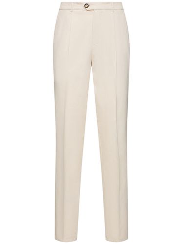 Pantalon Droit En Gabardine De Coton - BRUNELLO CUCINELLI - Modalova