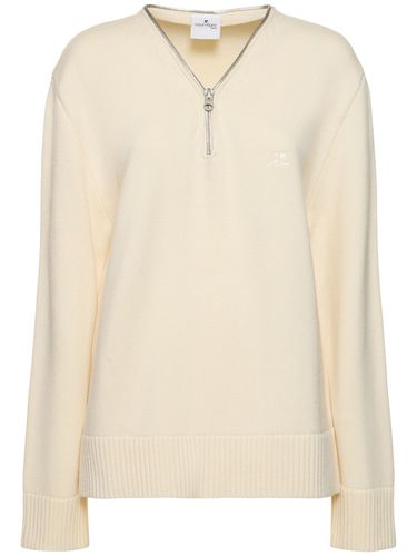 Pull-over Zippé En Laine - COURREGES - Modalova